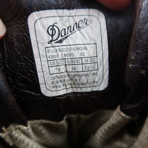 Danner Boots Men 13 Elk Ridge 8" Hunting Outdoor Waterproof Leather Canvas Brown - Picture 15 of 16